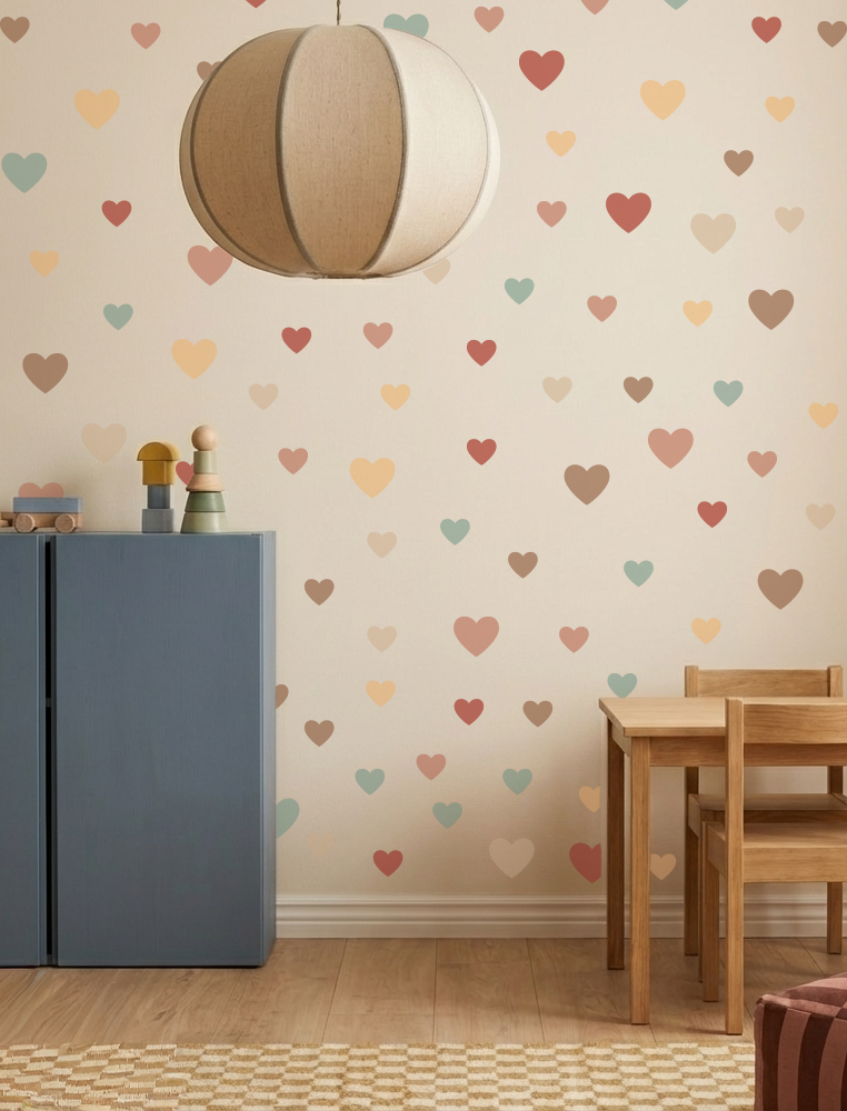 מדבקות קיר – לבבות