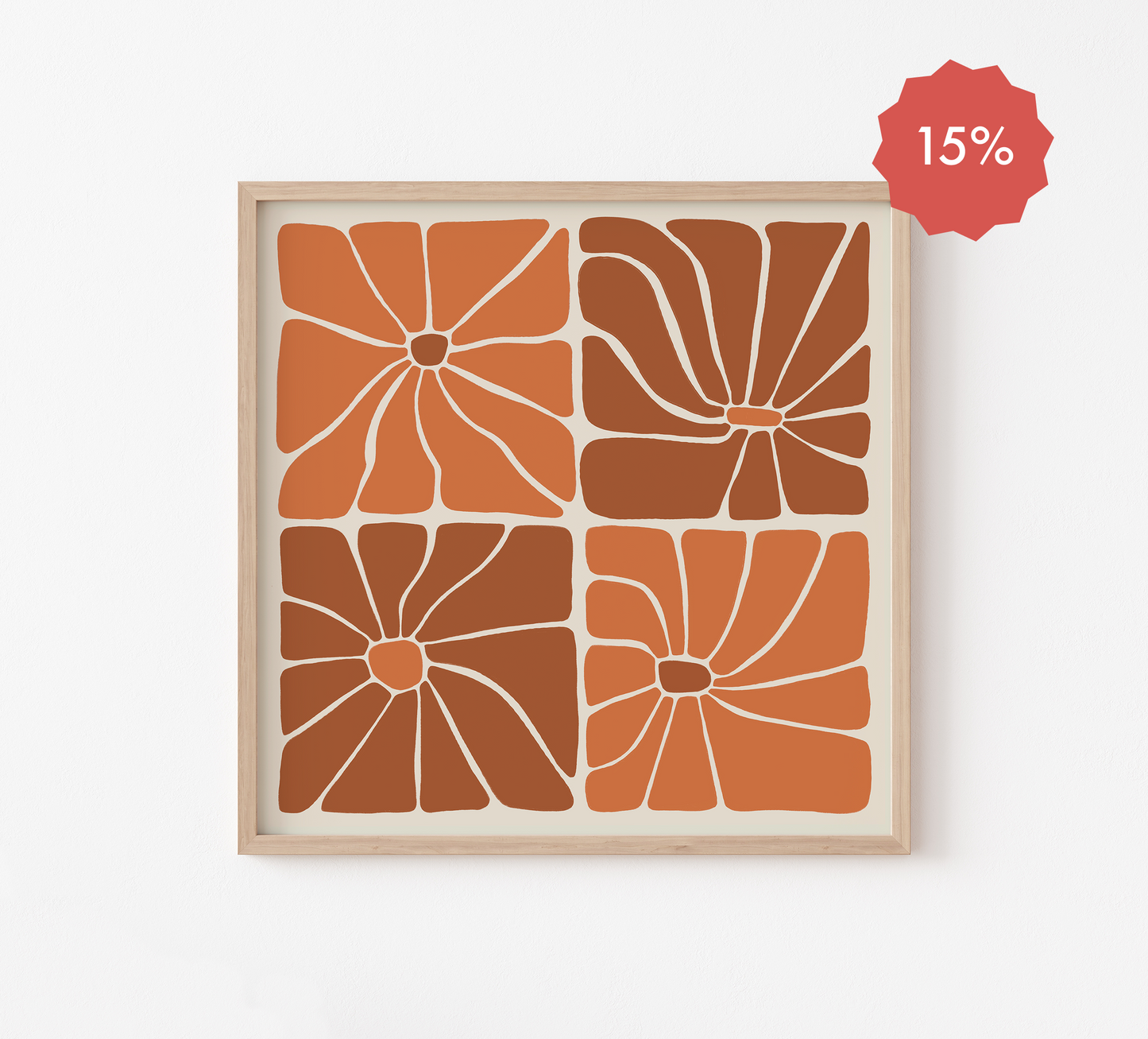 FLOWERS IN ORANGE 50X50