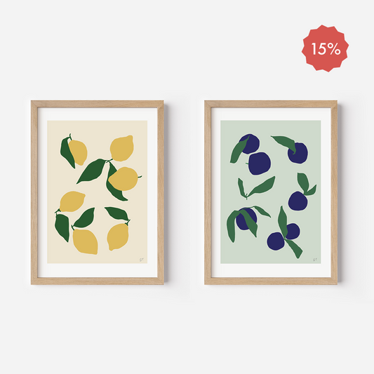 LEMONS & PLUMS COUPLE 21X30
