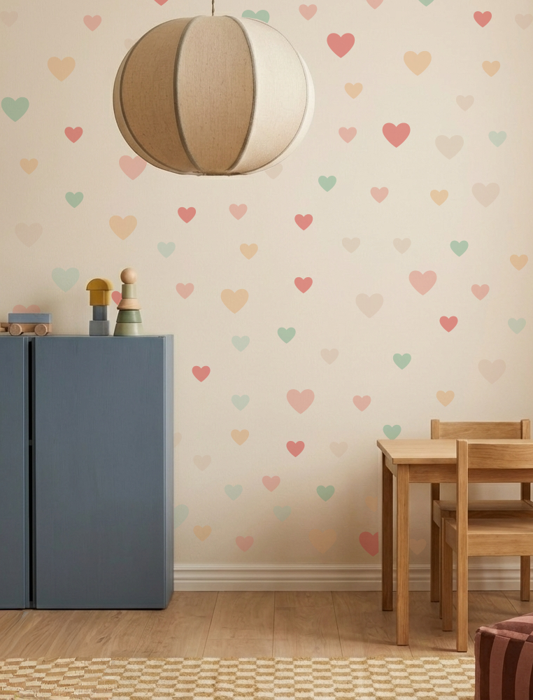 מדבקות קיר – לבבות